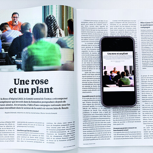 Papier et numérique: ces 27 dernières années, le Journal asmac a été publié sous forme de magazine imprimé. Il sera désormais uniquement disponible en ligne.  Photo: mediservice vsao-amac