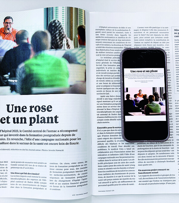 Papier et numérique: ces 27 dernières années, le Journal asmac a été publié sous forme de magazine imprimé. Il sera désormais uniquement disponible en ligne.  Photo: mediservice vsao-amac