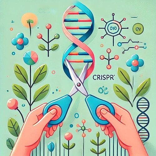 Die Genschere CRISPR-Cas ist ein einfaches System mit einem grossen Potenzial und bietet viele Wege, um in krankhafte Prozesse einzugreifen. Bild: Luca Bechter und Zacharias Kontarakis, generiert mit KI.