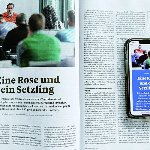 Print und online: In den letzten 27 Jahren erschien das vsao Journal als gedrucktes Heft, künftig ist es ein reines Onlinemagazin.  Bild: mediservice vsao-asmac