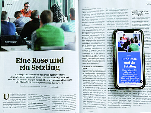 Print und online: In den letzten 27 Jahren erschien das vsao Journal als gedrucktes Heft, künftig ist es ein reines Onlinemagazin.  Bild: mediservice vsao-asmac